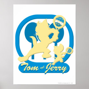 Poster Étoiles de tennis Tom et Jerry 3