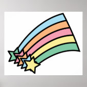 Poster Étoiles de tir et arc-en-ciel (Devant)