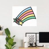 Poster Étoiles de tir et arc-en-ciel (Bureau à domicile)