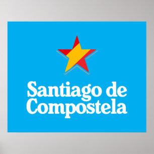 Poster Étoiles d'Espagne – Santiago de Compostela
