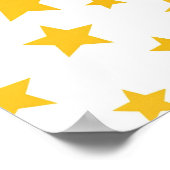 Poster étoiles dorées sur fond blanc (Coin)