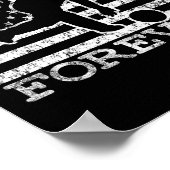 Poster Étoiles Et Grèves Pour Jamais Bowling Drapeau Amér (Coin)