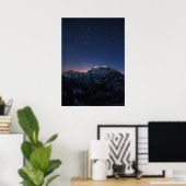 Poster Étoiles et montagnes enneigées (Bureau à domicile)