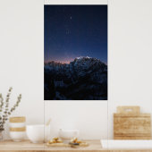 Poster Etoiles et montagnes enneigées (Cuisine)