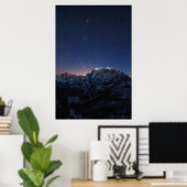 Poster Etoiles et montagnes enneigées (Bureau à domicile)