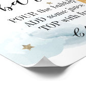 Poster Etoiles et nuages bleus Baby shower Maman-osa Bar (Coin)