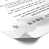 Poster Étoiles Et Nuages Gris Un Message De La Saute (Coin)