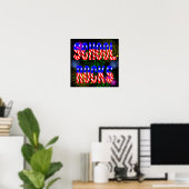 Poster Étoiles et rayures de l'école (Bureau à domicile)