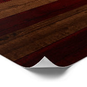 Poster Étoiles et rayures (drapeau américain en bois vint (Coin)