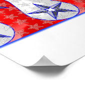 Poster Étoiles et rayures liquides (Coin)