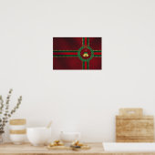 Poster Étoiles et rayures Noël Imprimer (Cuisine)