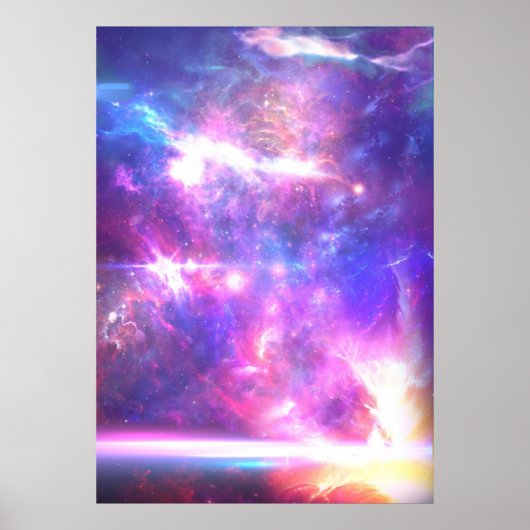 Poster Étoiles Galaxy Nebula (Devant)