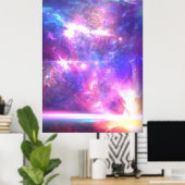 Poster Étoiles Galaxy Nebula (Bureau à domicile)