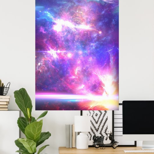 Poster Étoiles Galaxy Nebula (Bureau à domicile)