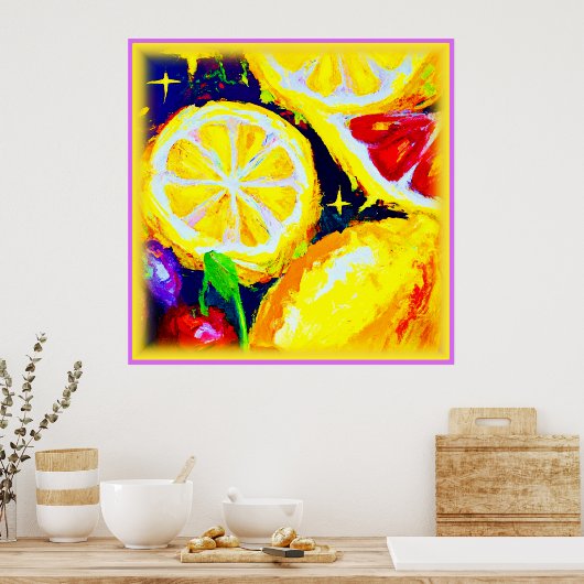 Poster Etoiles juteuses et ciels fruités. Commandez dès m (Cuisine)