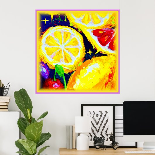 Poster Etoiles juteuses et ciels fruités. Commandez dès m (Bureau à domicile)