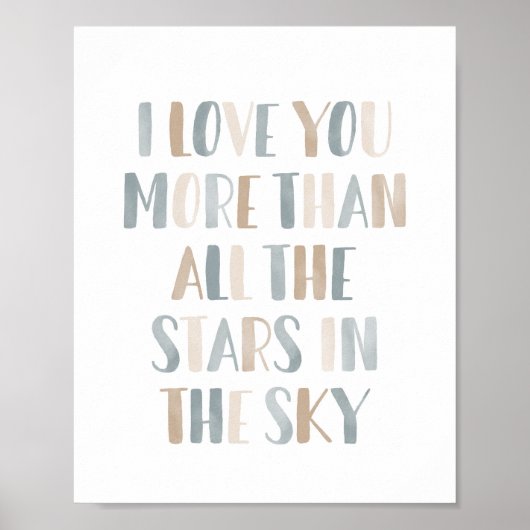 Poster Étoiles neutres dans la chambre d'enfants ciel esp (Devant)