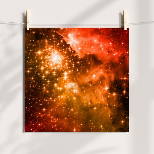 Poster Étoiles Orange