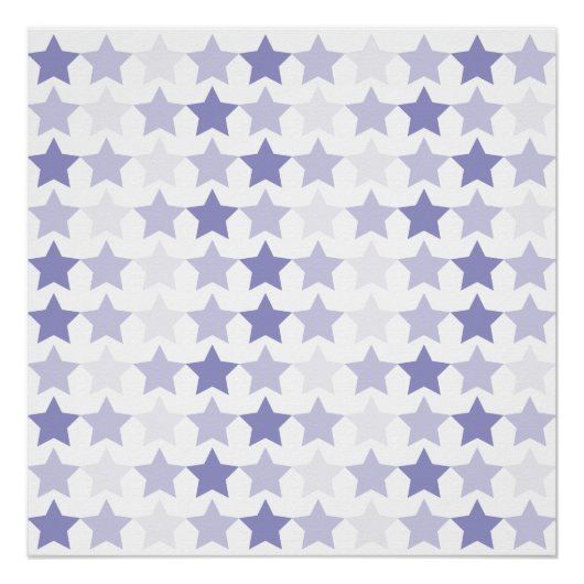 Poster Étoiles Patriotique Blue Ombre (Devant)