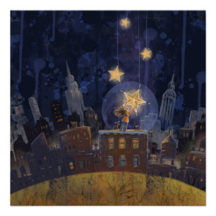 Poster Étoiles pendantes brillantes