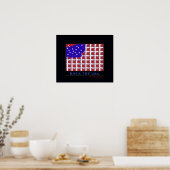 Poster étoiles rayures & musique (Cuisine)