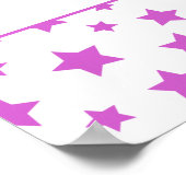 Poster Étoiles Roses Avec Message Photo Anniversaire (Coin)