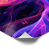 Poster Étoiles spatiales Abstraites Imaginaires (Coin)