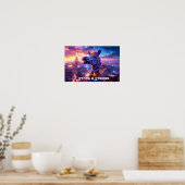 Poster Étoiles sur bandes avec ZEBRA ZANZIBAR (Cuisine)
