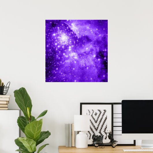 Poster Étoiles violettes (Bureau à domicile)
