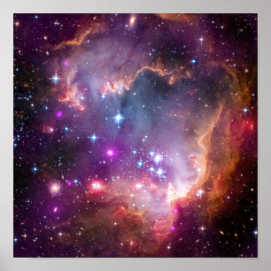 Poster Etoiles violettes Galaxy Astronomie spatiale