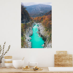 Poster Etonnant fleuve Soča Pont Napoléon, Slovénie