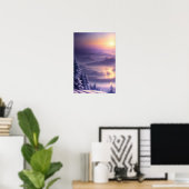 Poster Étonnant lever de soleil hivernal (Bureau à domicile)