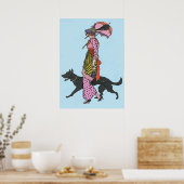 Poster Étouffer votre signe chien, ajouter du texte, post (Cuisine)