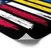 Poster Étranger immigrant - États-Unis Ukraine Drapeau (Coin)