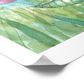 Poster Étranges Pavots d'Été Fée de Fleur et Papillon (Coin)