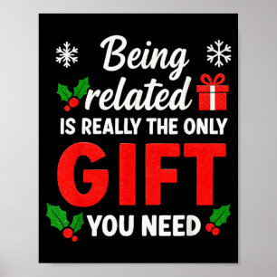 Poster Être apparenté à moi drôle de Noël en famille Pyja