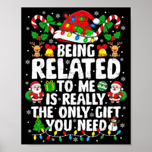 Poster Être apparenté à moi drôle de Noël en famille Pyja