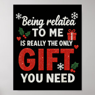 Poster Être apparenté à moi drôle de Noël en famille Xmas