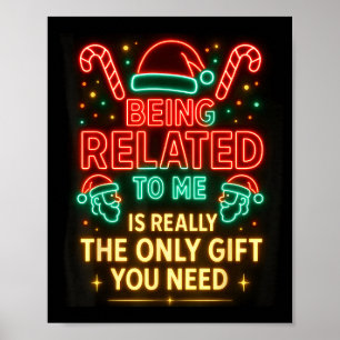 Poster Être apparenté à moi drôle de Noël en famille Xmas
