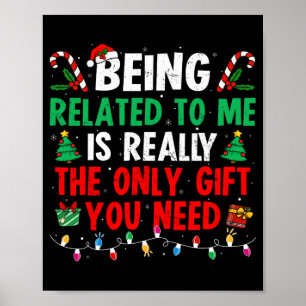 Poster Être apparenté à moi drôle de Noël en famille Xmas