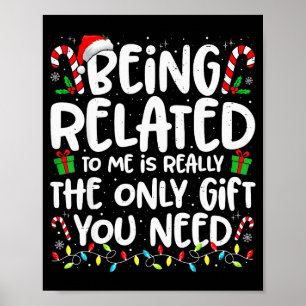 Poster Être apparenté à moi drôle de Noël en famille Xmas