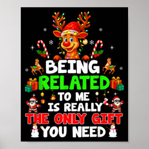 Poster Être apparenté à moi drôle de Noël famille Xmas Pa