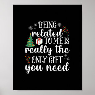 Poster être apparenté à moi drôle Noël famille xmas pa