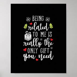 Poster être apparenté à moi drôle Noël famille xmas pa
