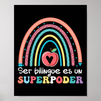 Poster Être Bilingue Est Un Superpouvoir Ck To School Esp