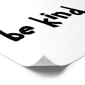 Poster être blanc gentil noir typographie de gentillesse (Coin)