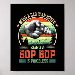 Poster Être Bop Bop est une Fête des pères drôle inestima