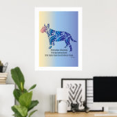 Poster Être comme ouragan et tigre BULL TERRIER art (Bureau à domicile)