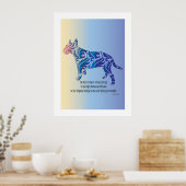 Poster Être comme ouragan et tigre BULL TERRIER art (Cuisine)