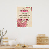 Poster Être comme quelqu'un est plus important que d'avoi (Cuisine)